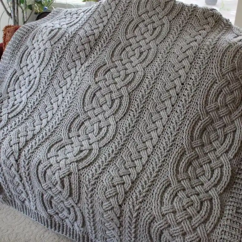 Large Irish Lullaby Cable Afghan