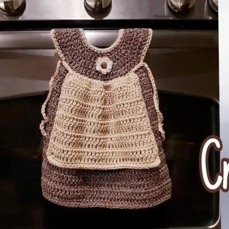 Little Dress Crochet Dish Towel Pattern