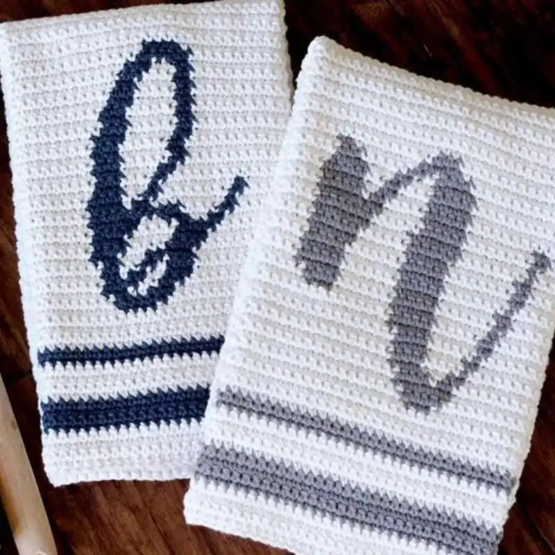 Monogram Crochet Kitchen Towel Pattern