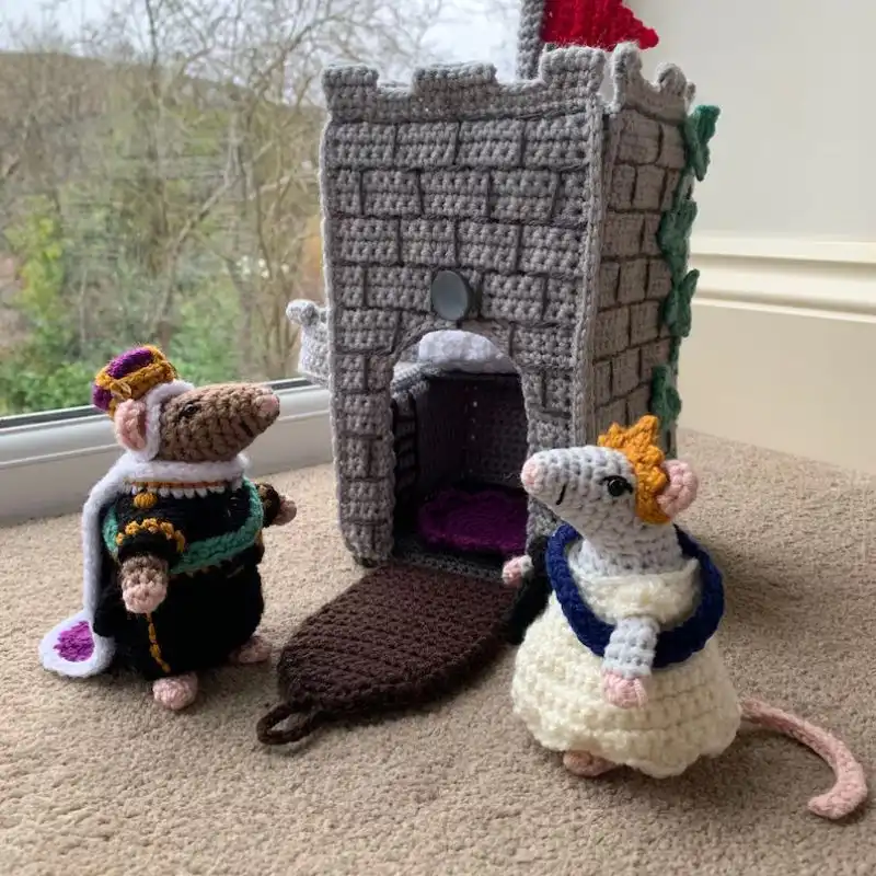 Royal Mice In A Castle Crochet Pattern