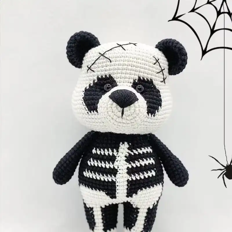 Skeleton Panda Halloween Crochet Pattern
