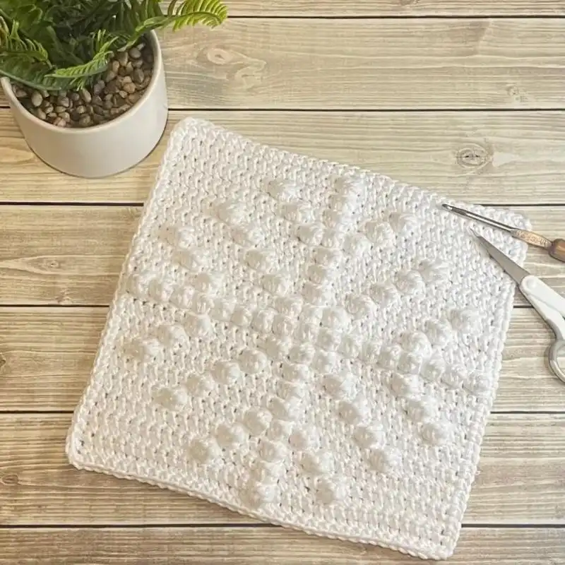 Snowflake Crochet Dishcloth