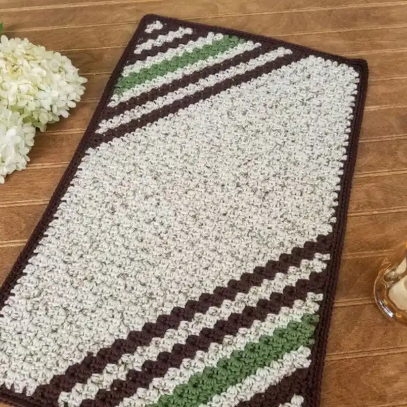 Striped Kitchen Dish Towel Crochet Pattern