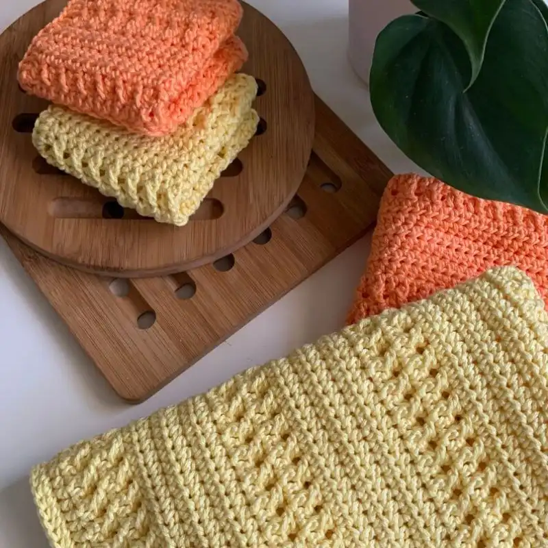 Summer Ridge Crochet Dish Towel Pattern