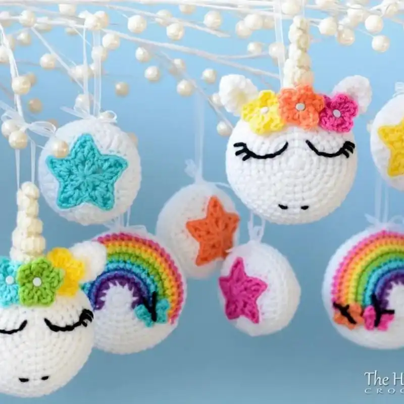 Unicorn Ornaments Crochet Pattern