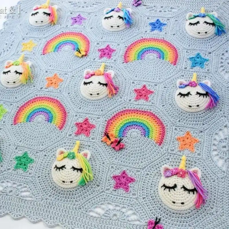 Unicorn Utopia Blanket Crochet Pattern For Intermediate+
