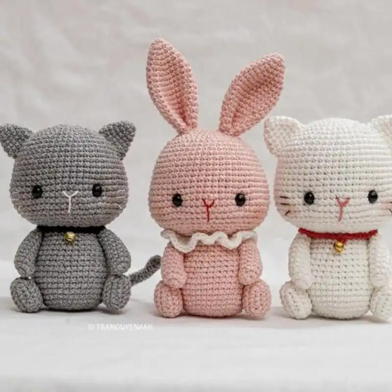 Crochet Cat- Crochet Bunny- 2 In 1 Pattern